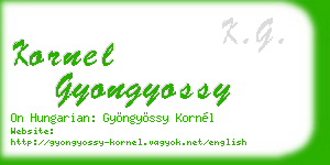 kornel gyongyossy business card
