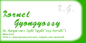 kornel gyongyossy business card